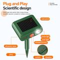 Repellente ultrasonico solare per animali con sensore di movimento - Verde militare