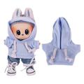 Felpa con cappuccio a tinta unita per Labubu Mini Figure 17cm - Viola