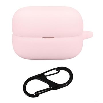 Custodia in silicone per Sony LinkBuds Open con moschettone - Rosa