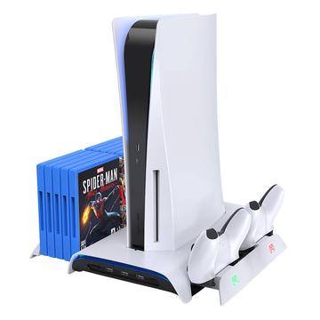 Sony PlayStation 5 Kiwi Home PB01 Supporto di raffreddamento con dock di ricarica - Bianco