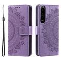 Custodia a portafoglio per Sony Xperia 1 VI serie Mandala - Viola