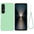 Custodia in silicone liquido con cinghia a mano per Sony Xperia 1 VII