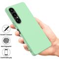Custodia in silicone liquido con cinghia a mano per Sony Xperia 1 VII