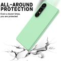 Custodia in silicone liquido con cinghia a mano per Sony Xperia 1 VII