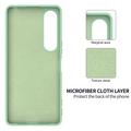 Custodia in silicone liquido con cinghia a mano per Sony Xperia 1 VII