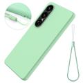 Custodia in silicone liquido con cinghia a mano per Sony Xperia 1 VII