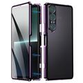 Sony Xperia 1 VII Custodia magnetica con vetro temperato - Viola