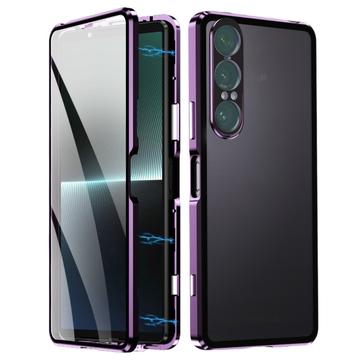 Sony Xperia 1 VII Custodia magnetica con vetro temperato - Viola