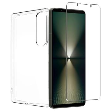 Custodia in TPU Saii 2 in 1 e protezione dello schermo in vetro temperato per Sony Xperia 1 VII