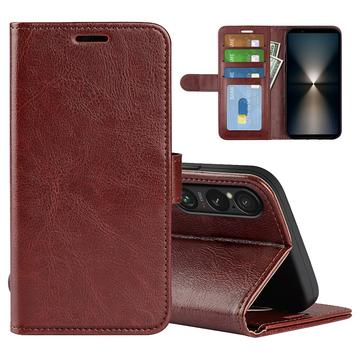 Custodia a portafoglio con chiusura magnetica per Sony Xperia 1 VII - Marrone