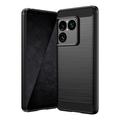 Custodia in TPU spazzolato per Sony Xperia 1 VIII - Fibra di Carbonio
