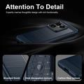 Custodia in TPU spazzolato per Sony Xperia 1 VIII - Fibra di Carbonio - Blu