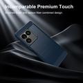 Custodia in TPU spazzolato per Sony Xperia 1 VIII - Fibra di Carbonio - Blu