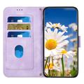 Sony Xperia 1 VIII Custodia a portafoglio floreale con slot per carte - Viola chiaro