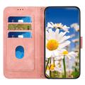 Sony Xperia 1 VIII Custodia a portafoglio floreale con slot per carte - Rosa