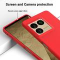 Custodia in silicone liquido con cinghia a mano per Sony Xperia 1 VIII - Rossa
