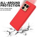 Custodia in silicone liquido con cinghia a mano per Sony Xperia 1 VIII - Rossa
