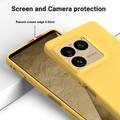 Custodia in silicone liquido con cinghia a mano per Sony Xperia 1 VIII - Gialla