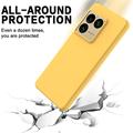 Custodia in silicone liquido con cinghia a mano per Sony Xperia 1 VIII - Gialla