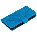 Custodia a portafoglio Mandala con cinturino da polso per Sony Xperia 1 VIII - Blu