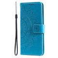 Custodia a portafoglio Mandala con cinturino da polso per Sony Xperia 1 VIII - Blu