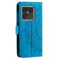 Custodia a portafoglio Mandala con cinturino da polso per Sony Xperia 1 VIII - Blu