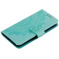 Custodia a portafoglio Mandala per Sony Xperia 1 VIII con cinturino da polso - Verde menta