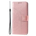 Custodia a portafoglio Mandala per Sony Xperia 1 VIII con cinturino da polso - Rosa