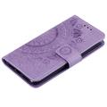 Custodia a portafoglio Mandala con cinturino da polso per Sony Xperia 1 VIII - Viola