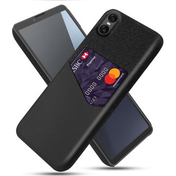 Custodia KSQ con Slot per Schede per Sony Xperia 10 VII - Nera