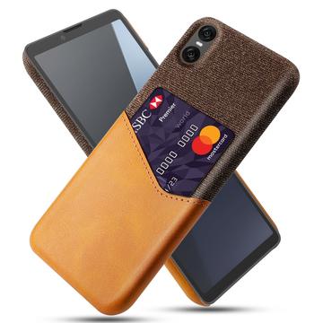 Custodia KSQ con Slot per Schede per Sony Xperia 10 VII - Arancione
