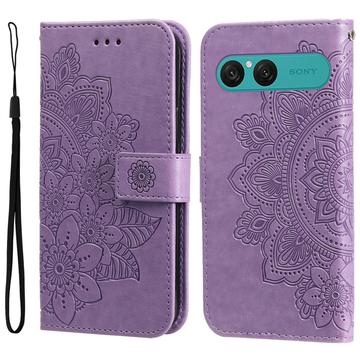 Custodia a portafoglio per Sony Xperia 10 VII serie Mandala - Viola