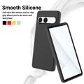 Custodia in silicone liquido con cinghia a mano per Sony Xperia 10 VIII - Nera