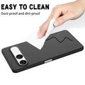 Custodia in silicone liquido con cinghia a mano per Sony Xperia 10 VIII - Nera
