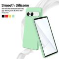 Custodia in silicone liquido con cinghia a mano per Sony Xperia 10 VIII - Verde