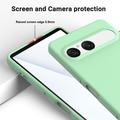 Custodia in silicone liquido con cinghia a mano per Sony Xperia 10 VIII - Verde
