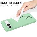 Custodia in silicone liquido con cinghia a mano per Sony Xperia 10 VIII - Verde