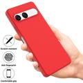 Custodia in silicone liquido con cinghia a mano per Sony Xperia 10 VIII - Rossa