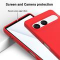 Custodia in silicone liquido con cinghia a mano per Sony Xperia 10 VIII - Rossa