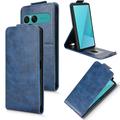 Sony Xperia 10 VIII Custodia verticale con supporto - Blu scuro