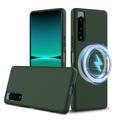 Custodia in silicone liquido per Sony Xperia 5 IV - compatibile con MagSafe - Verde Scuro