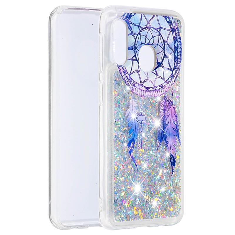 Creativo Glitter Custodia in Elegante per Samsung A20E,Ultra Thin Morbido Silicone TPU Custodia Cover Cristallo limpido Trasparente Chiaro Cristallo Ultra-sottile Slim TPU Sparkle Bling Case 
