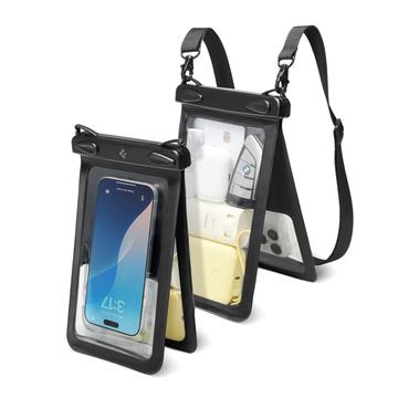 Spigen A603 Custodia impermeabile per telefono e custodia per oggetti di valore a doppia camera - IPX8/30m - Nero / Trasparente