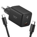 Spigen EE451EU Caricatore da muro USB-C Essential 45W GaN Pro con cavo USB-C da 100W