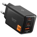 Caricabatterie da muro Spigen Essential GaN da 47W - 2 porte USB-C, 1 porta USB-A - Nero