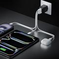 Caricabatterie da muro Spigen Essential GaN da 47W - 2 porte USB-C, 1 porta USB-A - Nero