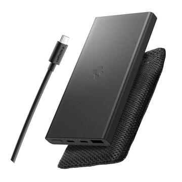 Spigen Essential EA2210 Power Bank 10000mAh con 2 porte USB-C e USB-A - Nero