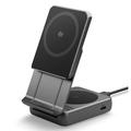 Spigen Essential EF302MOQ Caricabatterie 2-in-1 Qi2.2 MagSafe con porta USB-C - 25W - Nero