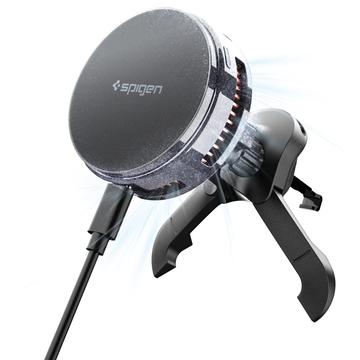 Spigen Essential EV25MFAQ Qi2.2 Peltier MagSafe Supporto/Caricatore per auto 25W - Nero