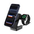 Spigen Essential Qi2.2 Caricabatterie wireless magnetico pieghevole 3 in 1 - 25W - Nero